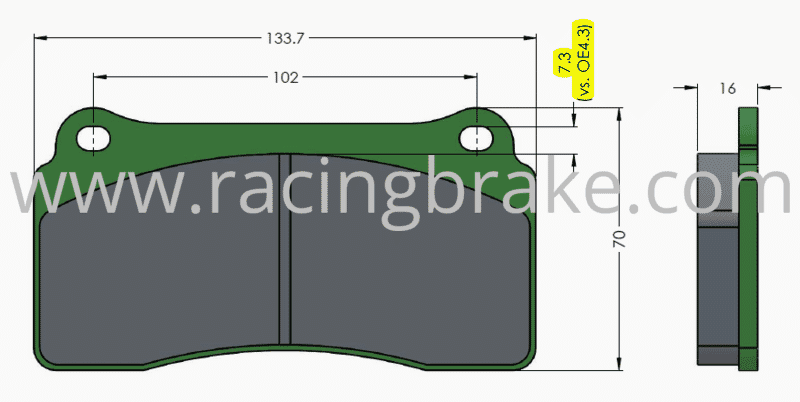 Modified pad to suit BBK